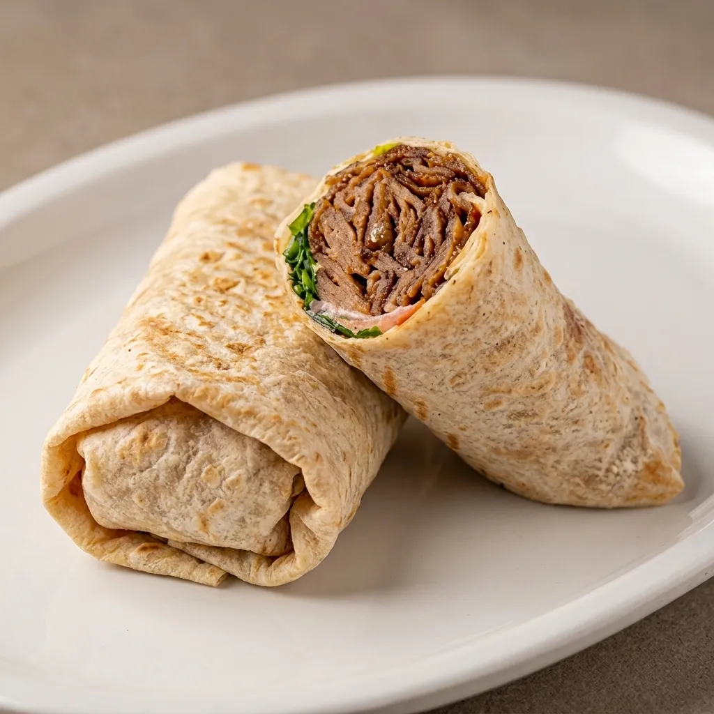 Crispy rolled wraps served over fresh greens with house sauce at DJ Donair & Poutine on Ellerslie Rd SW