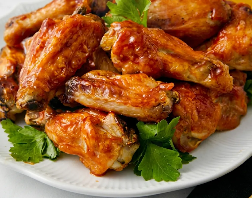 Crispy halal chicken wings tossed in house sauce at DJ Donair & Poutine on Ellerslie Rd SW, Edmonton